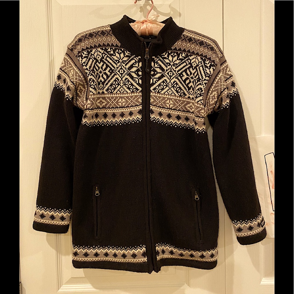 Icelandic Wool Knit Sweater Jacket